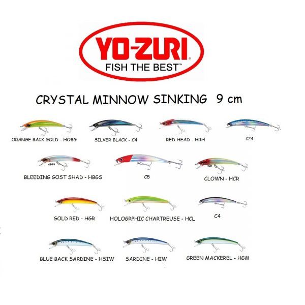 Yo Zuri Crystal Minnow All Sinking 9 1250x1250 1